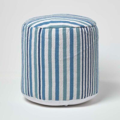 Homescapes Blue & White Stripe Bean Filled Pouffe - Pouffe Homescapes Blue & White Stripe Bean Filled Pouffe - Pouffe