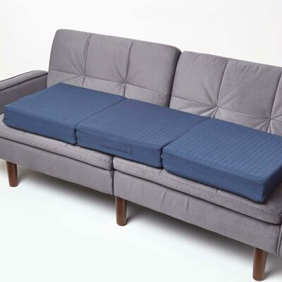 Homescapes - Charcoal Grey Cotton Orthopaedic Foam 3 Seater Booster Cushion Homescapes - Charcoal Grey Cotton Orthopaedic Foam 3 Seater Booster Cushion