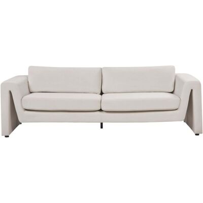 Beliani 3 Seater Sofa Light Beige Velvet - Sofa Beliani 3 Seater Sofa Light Beige Velvet - Sofa