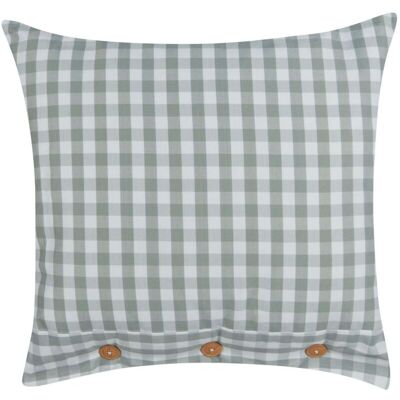 Beliani Modern Green White Chequered Pattern Cushion 45cm Beliani Modern Green White Chequered Pattern Cushion 45cm