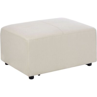 Beliani Kohlo Beige Modern Polyester Ottoman - Ottoman Beliani Kohlo Beige Modern Polyester Ottoman - Ottoman