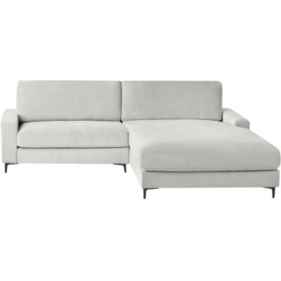 Beliani Light Grey Chenille Corner Sofa - 3 Seater Modern L-Shaped Beliani Light Grey Chenille Corner Sofa - 3 Seater Modern L-Shaped