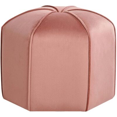 Beliani Wishek Velvet Pink Modern Pouf - Puf Beliani Wishek Velvet Pink Modern Pouf - Puf