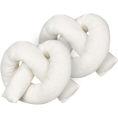 Beliani Set of 2 Cushions Off-White - Cushions Beliani Set of 2 Cushions Off-White - Cushions