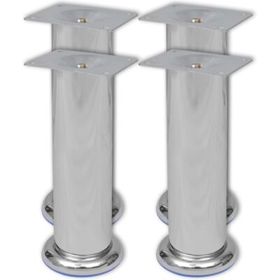vidaXL 4x Round Sofa Legs Chrome 180mm - Sofa Legs vidaXL 4x Round Sofa Legs Chrome 180mm - Sofa Legs