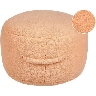 Beliani - Round Polyester Pouf - Modern Orange Decor - Pouf Beliani - Round Polyester Pouf - Modern Orange Decor - Pouf