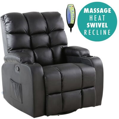 MORE4HOMES - REGAL - Leather - Black - Recliner chair MORE4HOMES - REGAL - Leather - Black - Recliner chair