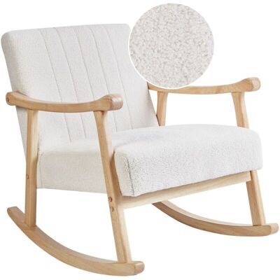 Beliani Leknes Retro Bouclé Rocking Chair - Living Room Beliani Leknes Retro Bouclé Rocking Chair - Living Room