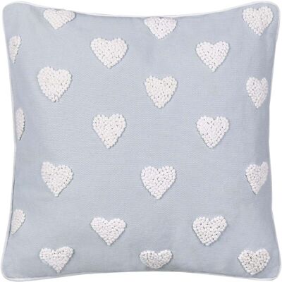 Beliani Cotton Heart Cushion - 45x45cm Square Pillow Beliani Cotton Heart Cushion - 45x45cm Square Pillow
