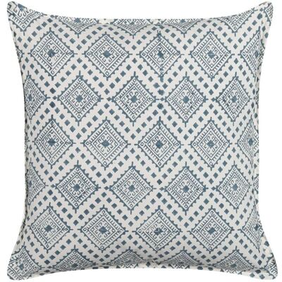 Beliani Cotton Cushion Blue White 45x45cm Oriental Pattern Beliani Cotton Cushion Blue White 45x45cm Oriental Pattern