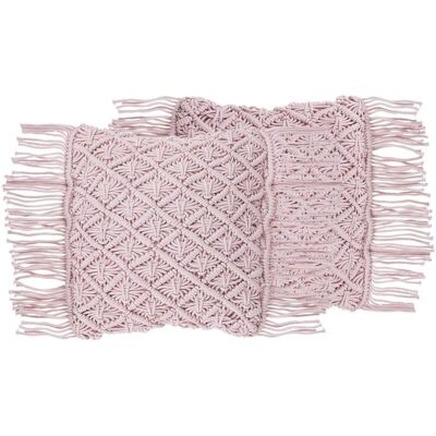 Beliani Cotton Cushions - Geometric Pattern - 40x40 cm Beliani Cotton Cushions - Geometric Pattern - 40x40 cm