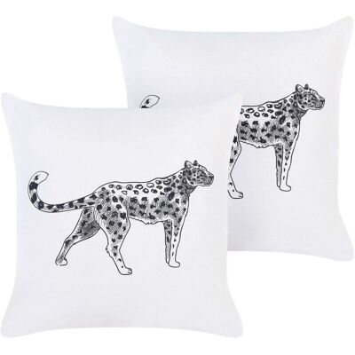 Beliani Cotton Animal Pattern Cushions - 2 pcs Beliani Cotton Animal Pattern Cushions - 2 pcs
