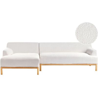 BELIANI Sofa Sosjo - Corner Scandinavian Style, White, 3 Seater BELIANI Sofa Sosjo - Corner Scandinavian Style, White, 3 Seater
