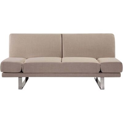 Beliani Sofa Bed York - Convertible 2-Seater with Adjustable Armrests Beliani Sofa Bed York - Convertible 2-Seater with Adjustable Armrests
