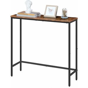 HOOBRO Console Table, Narrow Console Table for Hallway, Metal Frame, Industrial Compact Display Table, Sofa Table for Small Spaces, Entryway, Living Room