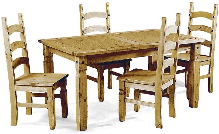 MERCERS FURNITURE Corona Small Extending Table & 4 Chairs