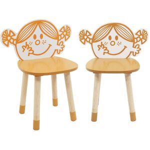 SWEEEK Set of 2 children's chairs, Mr. Men & Little Miss collection - Little Miss Sunshine Audrey, orange - Orange