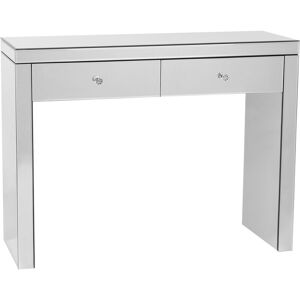 Beliani - Modern Mirrored Console Table Silver Console Table 2 Drawer Storage Glass Marle - Silver