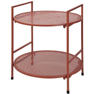 2-tier Garden Side Table Steel Mauve-pink Progarden Pink