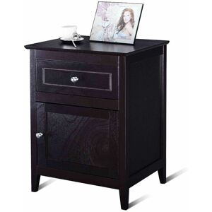 COSTWAY 2-Tier Nightstand Modern Sofa Side Table Bedroom End Table Accent Side Table