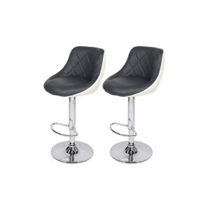 FAMIHOLLD 2pcs Adjustable Bar Stools High Model with Disc Backrest Bar Chair Rhombus Design-Gray - Gray