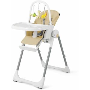 Costway - 4-in-1 Baby High Chair Foldable Feeding Chair w/ 7 Heights 4 Reclining Angles