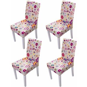 LANGRAY 4PCS Stretch Removable Washable Dining Room Chair Protector Slipcovers/Home Decor Dining Room Seat Cover Multiple Styles 2