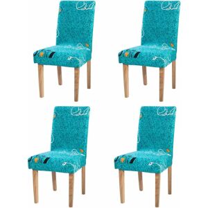 LANGRAY 4PCS Stretch Removable Washable Dining Room Chair Protector Slipcovers/Home Decor Dining Room Seat Cover Multiple Styles 3