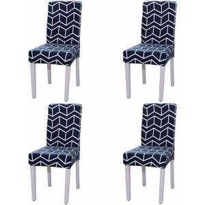 LANGRAY 4PCS Stretch Removable Washable Dining Room Chair Protector Slipcovers/Home Decor Dining Room Seat Cover Multiple Styles 8