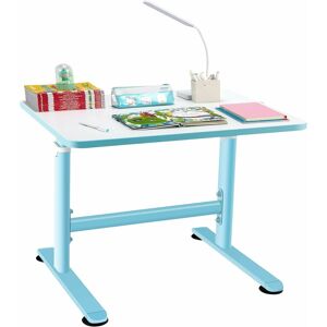 COSTWAY Kids Desk, Height Adjustable Children Study Table with Hand Crank System and Ample Tabletop, Ergonomic Student Desks for 3-10 Years Old Boys & Girls