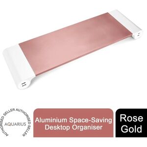 Aquarius - Aluminium Desktop Organiser - Rose Gold