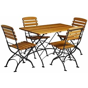 Netfurniture - Argyle Rectangular Table And Chairs Set - Brown