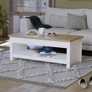 Home Discount - Arlington Coffee Table With Shelf Living Room Furniture, White