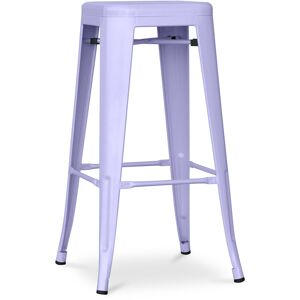 PRIVATEFLOOR Bar Stool - Industrial Design - 76cm - New Edition- Stylix Lavander Steel - Lavander