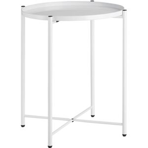 Tectake - Bedside table Chester - lamp table, side table, small side table - white - white