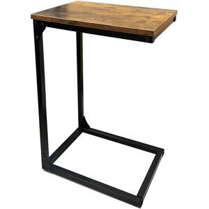 Teetok - Bedside tables,C-Shaped End Table, Small Side Table for Couch, Sofa Table with Metal Frame for Living Room, Bedroom, Bedside