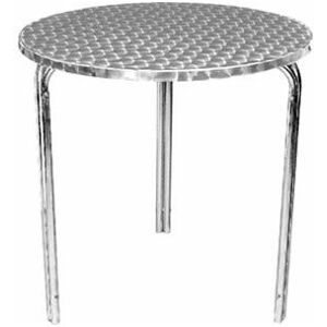 NETFURNITURE Boley Round Stainless Steel Outdoor Bistro Table - Boley