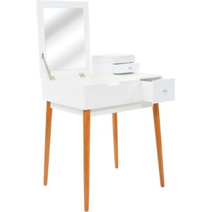 Mikadoliving - Brussels Dressing Table with Mirror by Mikado Living - White