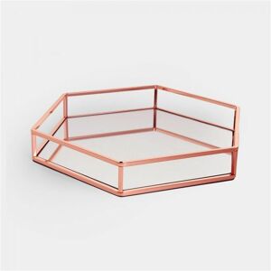 Btfy - Copper Mirror Tray - Mirrored Tray - Decorative Tray - Display Tray - Perfume Tray - Makeup Tray - Cosmetic Tray - Mirrored Glass Tray Rose