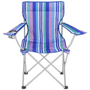 Folding Beach Chair For Camping, Fishing Or Beach - Blue stripes - Yello