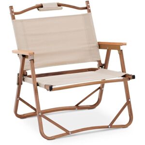 Uniprodo - Camping Chair - with Armrests - 120 kg - Khaki Camping chair foldable Folding chair camping