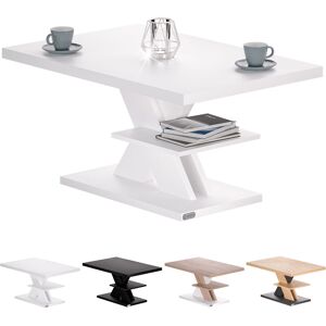 Casaria - Detroit Coffee Table 90x45x60cm Modern Design 50kg Load Capacity White