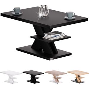 Casaria - Detroit Coffee Table 90x45x60cm Modern Design 50kg Load Capacity Black