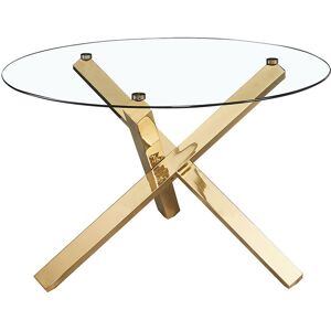 Netfurniture - Celly Table Glass Top Gold Legs - gold