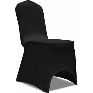 Berkfield Home - Chair Cover Stretch Black 6 pcs