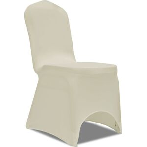 Berkfield Home - Chair Cover Stretch Cream 6 pcs