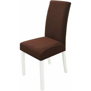 Chair covers stretch dining chair covers spandex chair slipcovers Brown Set of 4 Groofoo