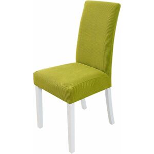 Chair covers stretch dining chair covers spandex chair slipcovers emerald yellow Set of 4 Groofoo