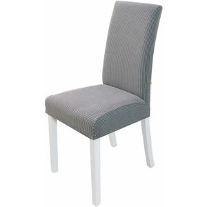 Chair covers stretch dining chair covers spandex chair slipcovers Light gray Set of 4 Groofoo