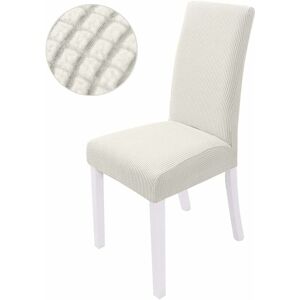 Chair covers stretch dining chair covers spandex chair slipcovers White Set of 6 Groofoo